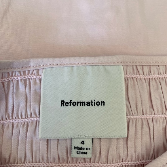 NEW Reformation Laguna Two Piece Matching Midi Set Cherry Blossom Pink US 4 UK 8 - Picture 15 of 16